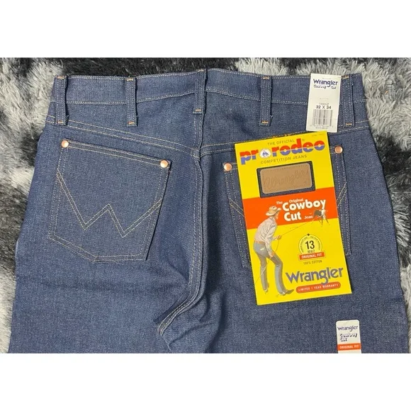 Vintage 90s Wrangler Dark Wash Cowboy Cut Denim Jeans